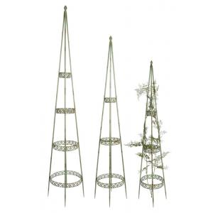 Plantensteun obelisk Industrial Heritage set van 3